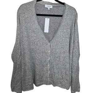 Gilli‎ Gray Button Front Cardigan Sweater Soft & Cozy NWT 1X